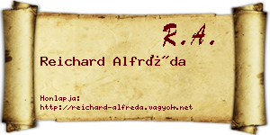 Reichard Alfréda névjegykártya